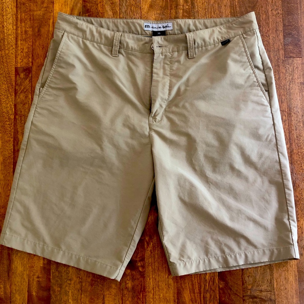 Travis Mathew Proceed with Caution Khaki Shorts